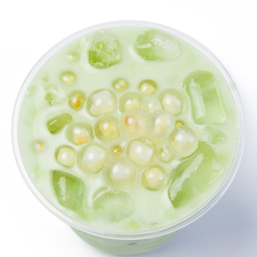 Popball Melon Pandan Green Milk Tea