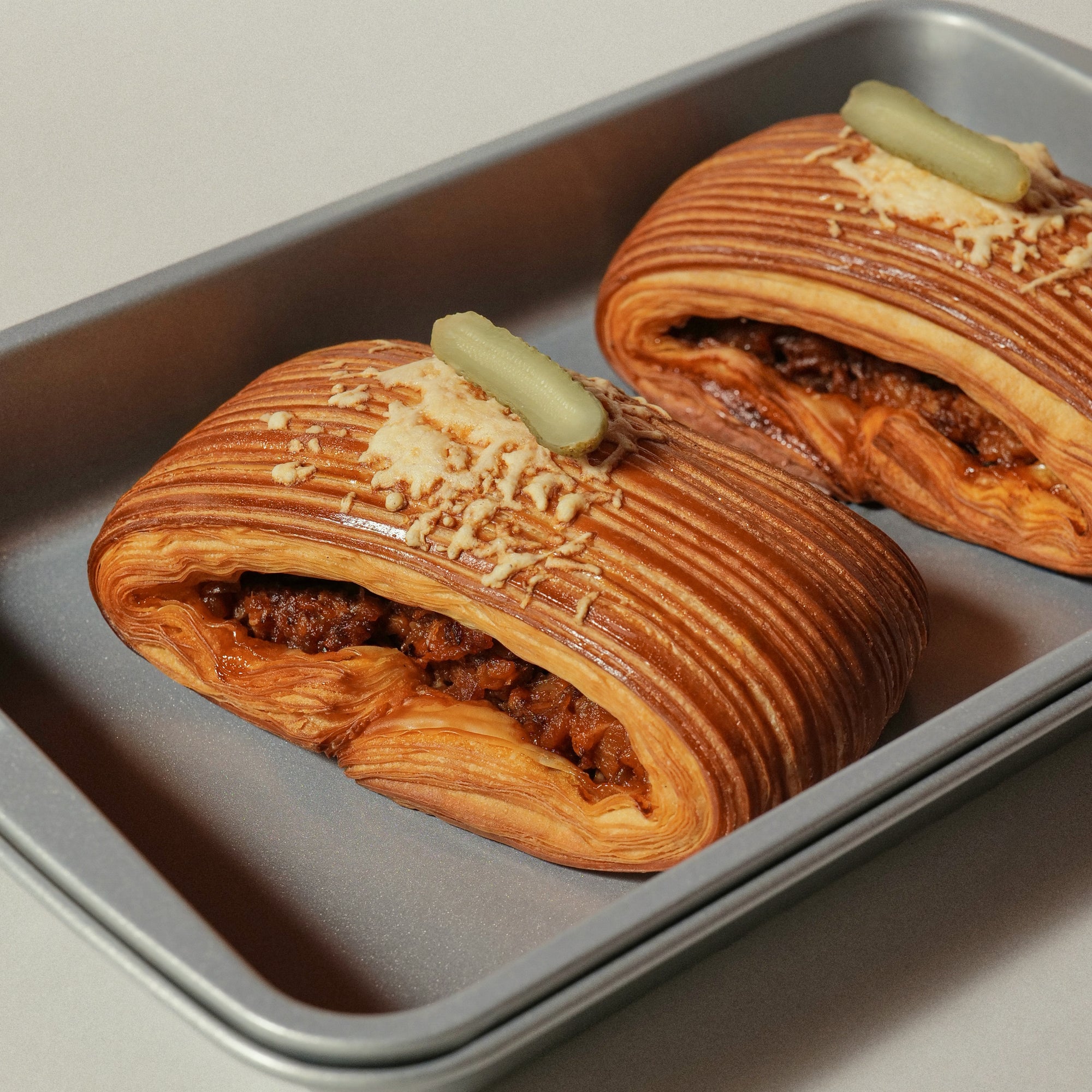 Bacon & Leek Fondue Pain Suisse - BAKES SAIGON