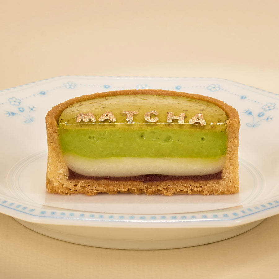 Matcha Adzuki Mochi Cheese Tart