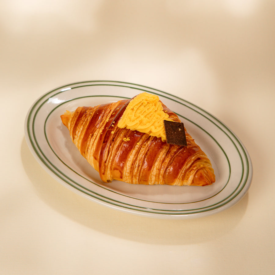 Salted Duck Egg Curd Croissant - BAKES SAIGON
